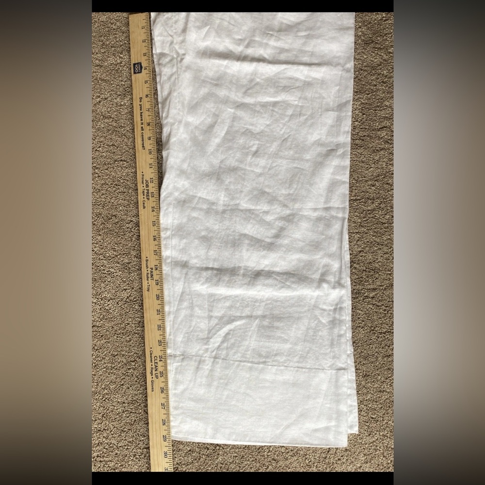 NWT Women’s The Drop Bonni Wide Leg Linen Pants. Size Large. White. Drawstring - Picture 5 of 6